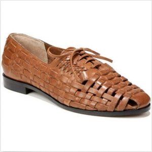 Sam Edelman Rishel Woven Leather Lace Up Flats